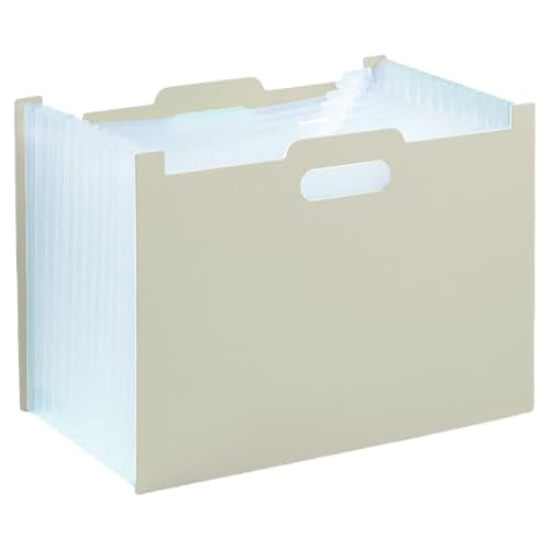 Namzi Fächermappe, stehend, A4, vertikal, Mini-Ordner, Zeitschriftenkorb, Schreibtisch, 13 Taschen, Aktenhalter mit Griff für Prüfungspapiere, Rechnungen, Büro, Studium, Beige A Namzi Fächermappe, stehend, A4, vertikal, Mini-Ordner, Zeitschriftenkorb, Schreibtisch, 13 Taschen, Aktenhalter mit Griff für Prüfungspapiere, Rechnungen, Büro, Studium, Beige A von Namzi