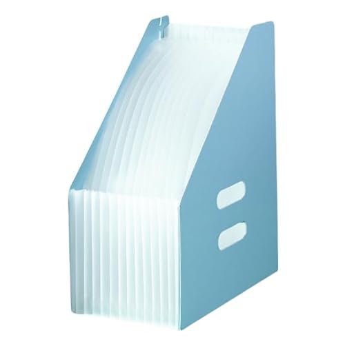 Namzi Fächermappe, stehend, A4, vertikal, Mini-Ordner, Zeitschriftenkorb, Schreibtisch, 13 Taschen, Aktenhalter mit Griff für Prüfungspapiere, Rechnungen, Büro, Studium, Blau, 2 Stück Namzi Fächermappe, stehend, A4, vertikal, Mini-Ordner, Zeitschriftenkorb, Schreibtisch, 13 Taschen, Aktenhalter mit Griff für Prüfungspapiere, Rechnungen, Büro, Studium, Blau, 2 Stück von Namzi