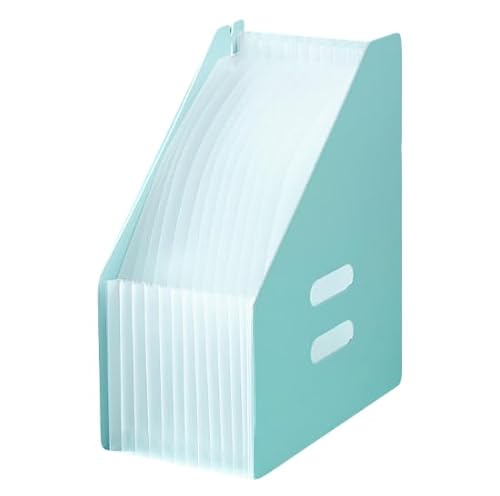 Namzi Fächermappe, stehend, A4, vertikal, Mini-Ordner, Zeitschriftenkorb, Schreibtisch, 13 Taschen, Aktenhalter mit Griff für Prüfungspapiere, Rechnungen, Büro, Studium, Grün B Namzi Fächermappe, stehend, A4, vertikal, Mini-Ordner, Zeitschriftenkorb, Schreibtisch, 13 Taschen, Aktenhalter mit Griff für Prüfungspapiere, Rechnungen, Büro, Studium, Grün B von Namzi
