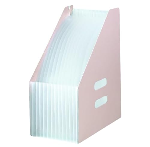 Namzi Fächermappe, stehend, A4, vertikal, Mini-Ordner, Zeitschriftenkorb, Schreibtisch, 13 Taschen, Aktenhalter mit Griff für Prüfungspapiere, Rechnungen, Büro, Studium, Pink B Namzi Fächermappe, stehend, A4, vertikal, Mini-Ordner, Zeitschriftenkorb, Schreibtisch, 13 Taschen, Aktenhalter mit Griff für Prüfungspapiere, Rechnungen, Büro, Studium, Pink B von Namzi