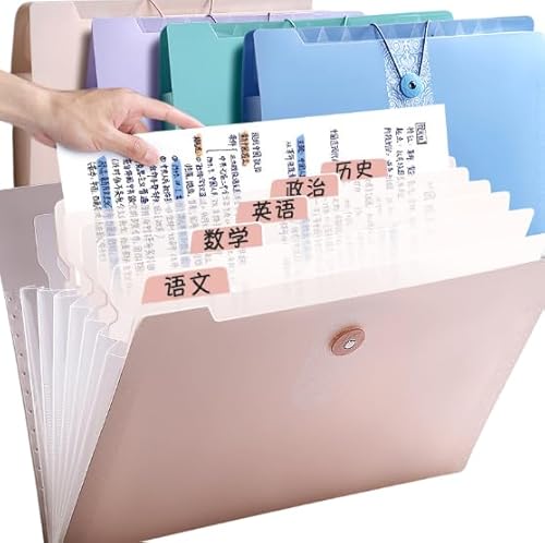 Namzi Fächermappe mit 12 Fächern, Akkordeon-Aktenordner mit Etiketten, tragbarer Dokumentenpapier, Rechnungen, Quittungen, Zuhause, Uni, Schule, Büro, Briefgröße, Rosa, 2 Stück Namzi Fächermappe mit 12 Fächern, Akkordeon-Aktenordner mit Etiketten, tragbarer Dokumentenpapier, Rechnungen, Quittungen, Zuhause, Uni, Schule, Büro, Briefgröße, Rosa, 2 Stück von Namzi