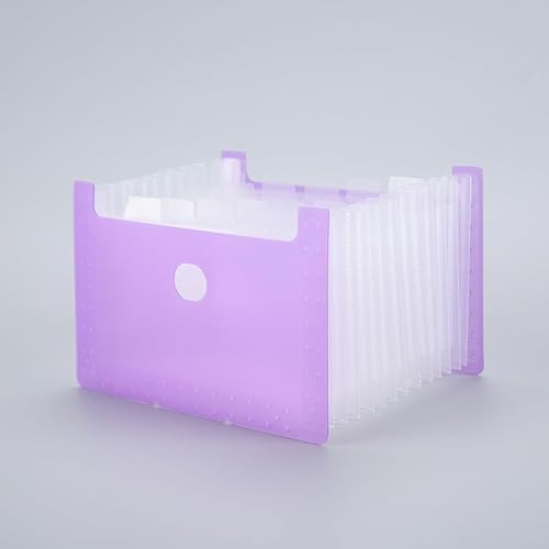 Namzi Fächermappen-Organizer, A5, Orgel-Clip, mehrschichtiger Ordner, Ticketblatt, Aufbewahrungstasche, Teleskopständer für Zuhause, Büro und Reisen, Lila von Namzi