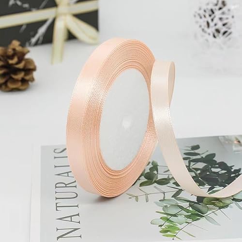 Namzi Geschenkband aus Polyester, champagnerfarben, 5 Rollen zum Basteln, dekoratives Satinband für Geschenkverpackungen, DIY-Projekte Namzi Geschenkband aus Polyester, champagnerfarben, 5 Rollen zum Basteln, dekoratives Satinband für Geschenkverpackungen, DIY-Projekte von Namzi