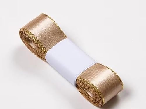 Namzi Geschenkband mit goldenen Kanten, Geschenkband zum Basteln, dekorativer Satin-inspirierter Rand für Geschenkverpackungen, DIY-Projekte, 2 Rollen Namzi Geschenkband mit goldenen Kanten, Geschenkband zum Basteln, dekorativer Satin-inspirierter Rand für Geschenkverpackungen, DIY-Projekte, 2 Rollen von Namzi