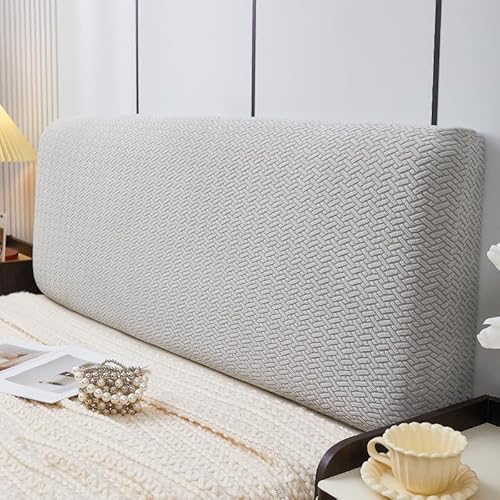 Namzi Gestrickter Kopfteilbezug, einfacher Plüschstoff, Jacquard, All-Inclusive, universeller, elastischer Kopfteil-Staubschutz, 2 m lang, Hellgrau, 1 Stück Namzi Gestrickter Kopfteilbezug, einfacher Plüschstoff, Jacquard, All-Inclusive, universeller, elastischer Kopfteil-Staubschutz, 2 m lang, Hellgrau, 1 Stück von Namzi