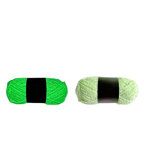 Namzi Grünes Garn, 200 g, leuchtet im Dunkeln, für Heimwerker, Stricken, Handwerk, dekoratives Leuchtgarn von Namzi