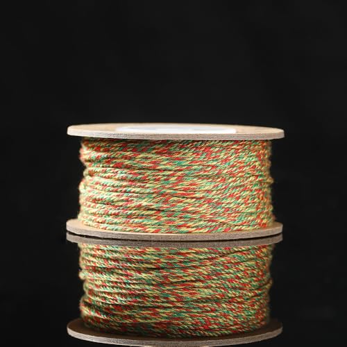 Namzi Handgesponnenes Baumwollgarn, 2 Rollen, 24 Stränge, 1,2 mm, DIY-Handwerk, Häkeln, Stricken, handgefertigte Projekte (A02) von Namzi