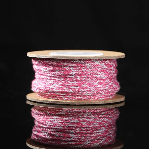 Namzi Handgesponnenes Baumwollgarn, 2 Rollen, 24 Stränge, 1,2 mm, DIY-Handwerk, Häkeln, Stricken, handgefertigte Projekte (A18) von Namzi