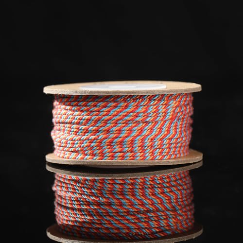 Namzi Handgesponnenes Baumwollgarn, 2 Rollen, 24 Stränge, 1,2 mm, für Bastelarbeiten, Häkeln, Stricken, handgefertigte Projekte (A12) von Namzi