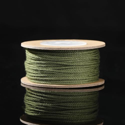 Namzi Handgesponnenes Baumwollgarn, 2 Rollen, 24 Stränge, 1,2 mm, für Bastelarbeiten, Häkeln, Stricken, handgefertigte Projekte von Namzi