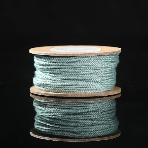 Namzi Handgesponnenes Baumwollgarn, 2 Rollen, 24 Stränge, 1,2 mm, für Bastelarbeiten, Häkeln, Stricken, handgefertigte Projekte von Namzi