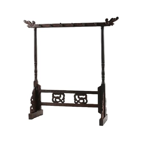 Namzi Holzschnitzerei Kalligraphie Sumi Pinselaufhänger Kalligraphie Palisander Ständer Regal 12 Pins Chinesischer Pinselhalter D von Namzi
