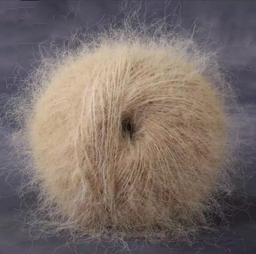 Namzi Khaki-Wollgarn, 1 Rolle, Alpaka-inspirierte Acryl-Dacron-Mischung, ideal zum Stricken, Häkeln, Basteln, Geschenke, Plüschqualität ​ von Namzi