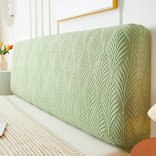 Namzi Kopfteil und Rückenlehne aus Plüschstoff, weiches Paket, Kopfteil-Schutzhülle, einfaches dreidimensionales Muster, Kopfteilbezug, 180 cm lang, 1 Stück (Grün) von Namzi