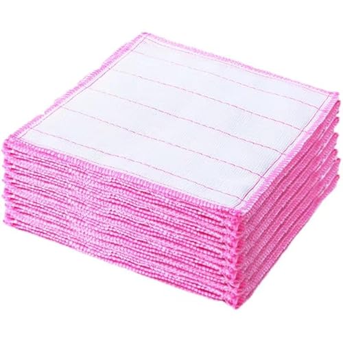 Namzi Küchen-Waschlappen, 8-lagig, langlebig, weich, fusselfrei, Baumwollgarn, Geschirrtücher, Fleckenentfernung und Trockentücher, Rot, 24 x 24 cm, 10 Stück Namzi Küchen-Waschlappen, 8-lagig, langlebig, weich, fusselfrei, Baumwollgarn, Geschirrtücher, Fleckenentfernung und Trockentücher, Rot, 24 x 24 cm, 10 Stück von Namzi
