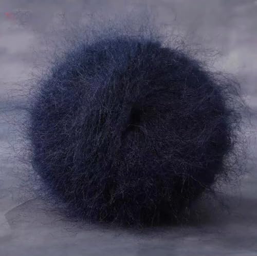 Namzi Marineblaues Wollgarn, 1 Rolle, Alpaka-inspirierte Acryl-Dacron-Mischung, ideal zum Stricken, Häkeln, Basteln, Geschenke, Plüschqualität ​ von Namzi