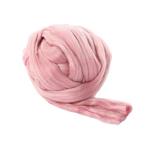 Namzi Merinowolle, 1 kg zum Spinnen, weiches, grobes Jumbo-Garn für Armstricken, Decke, Filzkern, kardierte Füllung, Rosa von Namzi