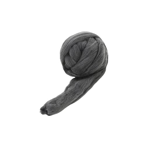Namzi Merinowolle, 1 kg zum Spinnen, weiches, grobes Jumbo-Garn für Armstricken, Decken, Filzkern, kardierte Füllung, Dunkelgrau Namzi Merinowolle, 1 kg zum Spinnen, weiches, grobes Jumbo-Garn für Armstricken, Decken, Filzkern, kardierte Füllung, Dunkelgrau von Namzi