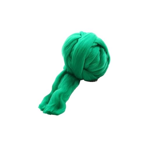 Namzi Merinowolle, 1 kg zum Spinnen, weiches, grobes Jumbo-Garn für Armstricken, Decken, Filzkern, kardierte Füllung, Grün von Namzi