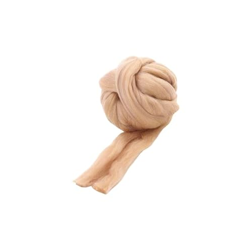Namzi Merinowolle, 1 kg zum Spinnen, weiches, grobes Jumbo-Garn für Armstricken, Decken, Filzkern, kardierte Füllung, Khaki von Namzi
