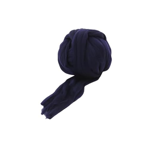 Namzi Merinowolle, 1 kg zum Spinnen, weiches, grobes Jumbo-Garn für Armstricken, Decken, Filzkern, kardierte Füllung, Marineblau von Namzi