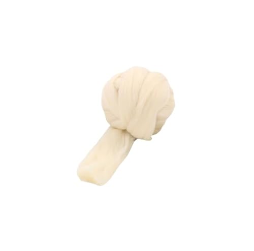 Namzi Merinowolle, 1 kg zum Spinnen, weiches, grobes Jumbo-Garn für Armstricken, Decken, Filzkern, kardierte Füllung, Milchweiß von Namzi