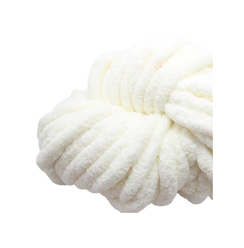 Namzi Milchig weiße Wollgarnknäuel, 1 Stück großes Garn für Stricken Häkelprojekte, ideal zum Stricken Häkeln DIY von Namzi