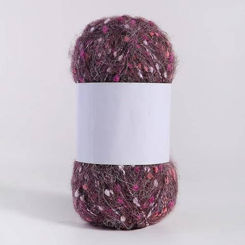Namzi Mohair-Garne mit bunten Punkten, weiches Garn, handgestrickt, gehäkelt, gewebt, für Schals, Schals, Basteln, 200 g, C Namzi Mohair-Garne mit bunten Punkten, weiches Garn, handgestrickt, gehäkelt, gewebt, für Schals, Schals, Basteln, 200 g, C von Namzi