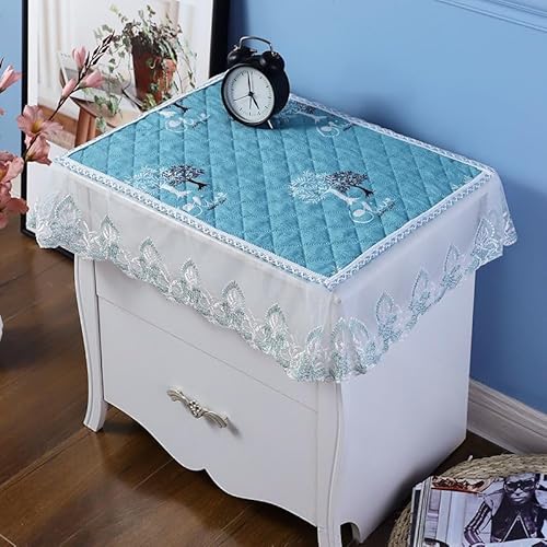 Namzi Nachttischdecke, Teetischdecke, Mehrzwecktuch, kleine Tischdecke, Staubschutz mit Spitzenrand, 50 x 40 cm, Blau Namzi Nachttischdecke, Teetischdecke, Mehrzwecktuch, kleine Tischdecke, Staubschutz mit Spitzenrand, 50 x 40 cm, Blau von Namzi