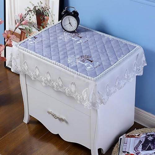 Namzi Nachttischdecke, Teetischdecke, Mehrzwecktuch, kleine Tischdecke, Staubschutz mit Spitzenrand, 55 x 45 cm, Grau Namzi Nachttischdecke, Teetischdecke, Mehrzwecktuch, kleine Tischdecke, Staubschutz mit Spitzenrand, 55 x 45 cm, Grau von Namzi