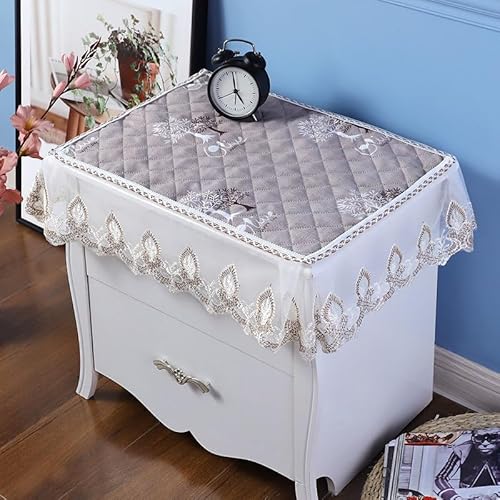 Namzi Nachttischdecke, Teetischdecke, Mehrzwecktuch, kleine Tischdecke, Staubschutz mit Spitzenrand, 55 x 50 cm, Hellbraun Namzi Nachttischdecke, Teetischdecke, Mehrzwecktuch, kleine Tischdecke, Staubschutz mit Spitzenrand, 55 x 50 cm, Hellbraun von Namzi