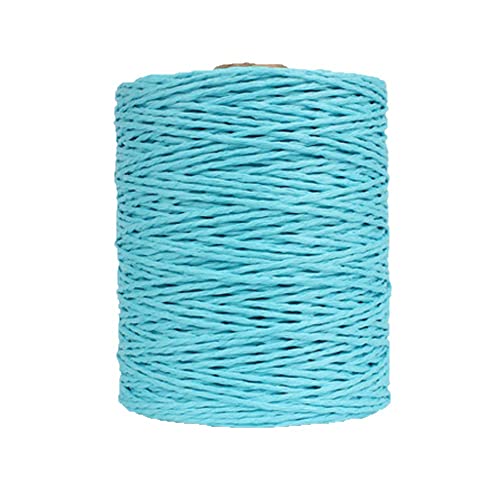 Namzi Natürliches Baumwollgarn, Seeblau, Häkelgarn, Sommer-Sonnenhut, Strandtaschengarn, Häkelgarn, Strohstrickgarn, Strickmaterialien, 280 m von Namzi