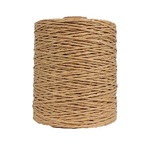 Namzi Natürliches Baumwollgarn, braunes Häkelgarn, Sommer-Sonnenhutgarn, Strandtaschengarn, Häkelgarn, Strohstrickgarn, Strickmaterialien, 280 m von Namzi