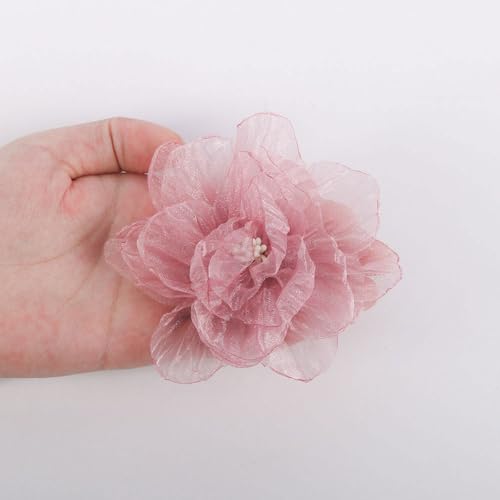 Namzi Organzabandblumen, 9 cm, transparente Garnblumen mit Kern, für Bastelarbeiten, Applikationen, Stoffhut, Hochzeit, Party, Dekoration, Hellviolett, 10 Stück Namzi Organzabandblumen, 9 cm, transparente Garnblumen mit Kern, für Bastelarbeiten, Applikationen, Stoffhut, Hochzeit, Party, Dekoration, Hellviolett, 10 Stück von Namzi