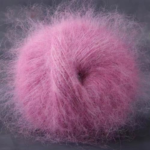 Namzi Rosa Wollgarn, 1 Rolle, Alpaka-inspirierte Acryl-Dacron-Mischung, ideal zum Stricken, Häkeln, Basteln, Geschenke, Plüschqualität ​ von Namzi