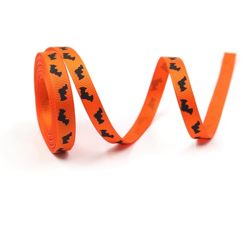 Namzi Schleifenband, 1 Rolle Seidenband für Halloween-Dekoration, Basteln, Stricken, Häkeln, festliche Ornamente, Seidensatin-Material, Stil R von Namzi