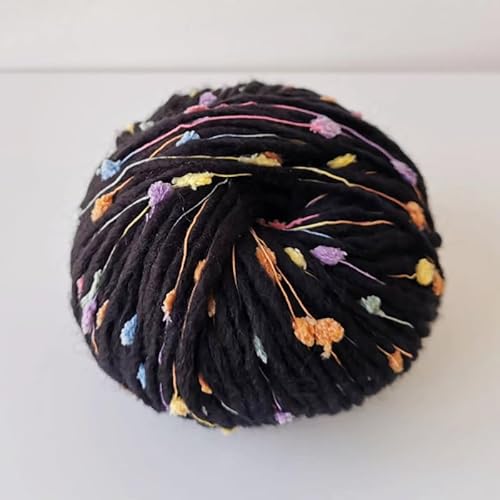 Namzi Schwarzer Garnknäuel, Acryl-Dacron-Mischung, Süßigkeiten-inspiriertes Garn zum Stricken, Häkeln, Basteln, DIY-Geschenke, Premium-Qualität von Namzi