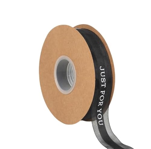 Namzi Schwarzes Band, 1 Rolle, Seidenband für selbstgemachte Schleifen, Haarschmuck, Urlaubsdekoration, Bastelmaterialien, Verzierungen von Namzi