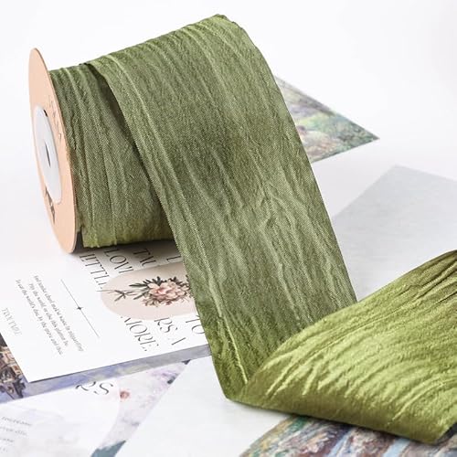 Namzi Seidenband, 1 Rolle, Perlglanz, plissiert, Satin für Urlaubsdekoration, Blumensträuße, Basteln (A12) von Namzi