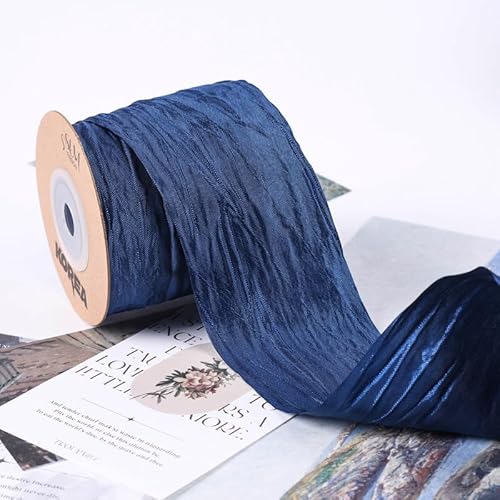 Namzi Seidenband, 1 Rolle, Perlglanz, plissiert, Satin für Urlaubsdekoration, Blumensträuße, Basteln (A32) von Namzi