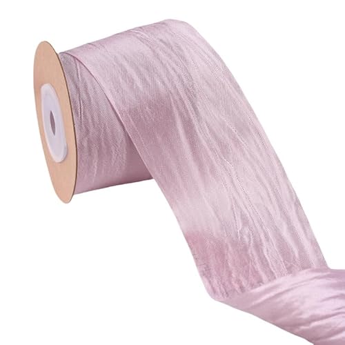 Namzi Seidenband, 1 Rolle, Perlglanz, plissiert, Satin für Urlaubsdekoration, Blumensträuße, Basteln (A47) von Namzi