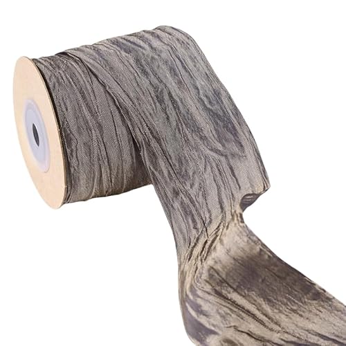 Namzi Seidenband, 1 Rolle, Perlglanz-Plissee-Satin für Urlaubsdekoration, Blumensträuße, Basteln (A09) von Namzi