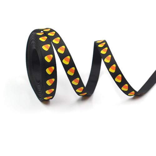 Namzi Seidenband, 1 Rolle Seidenband für Halloween-Dekoration, Basteln, Stricken, Häkeln, festliche Ornamente, Seidensatin-Material, Stil A von Namzi