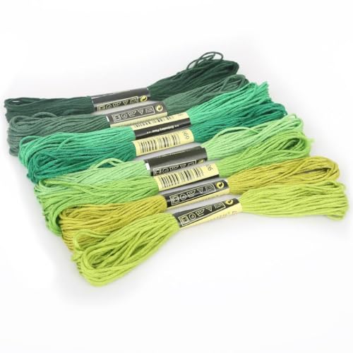 Namzi Stickgarn, 1 Packung, 8 Farben, Grün, Stickerei für Kreuzstich Handwerk Namzi Stickgarn, 1 Packung, 8 Farben, Grün, Stickerei für Kreuzstich Handwerk von Namzi
