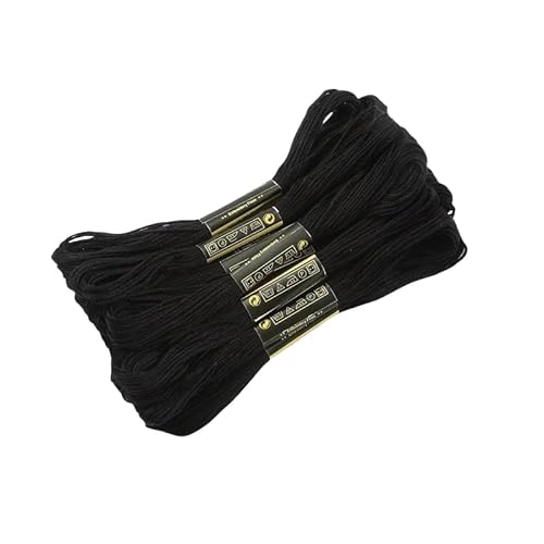 Namzi Stickgarn, 1 Packung, schwarz, ideal für Bastelarbeiten, Stickerei für Kreuzstich-Handwerk Namzi Stickgarn, 1 Packung, schwarz, ideal für Bastelarbeiten, Stickerei für Kreuzstich-Handwerk von Namzi