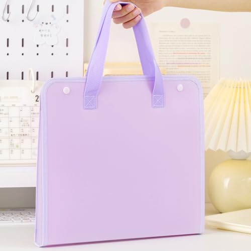 Namzi Tragbare Fächermappe mit 13 Fächern, A4-Größe, Akkordeon-Aktenordner, niedlicher Papier-Organizer, tragbarer Dokumenten-Organizer für Zuhause, Uni, Schule, Bürobedarf, Lila Namzi Tragbare Fächermappe mit 13 Fächern, A4-Größe, Akkordeon-Aktenordner, niedlicher Papier-Organizer, tragbarer Dokumenten-Organizer für Zuhause, Uni, Schule, Bürobedarf, Lila von Namzi