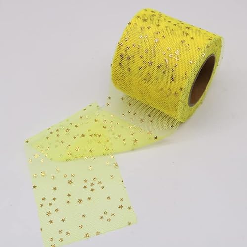 Namzi Tüllband, 6 cm breit, für Dekoration, Weihnachten, Geschenkverpackung, Bastelband für Geschenkverpackungen, Dekoration, 22,7 m, Dunkelgelb Namzi Tüllband, 6 cm breit, für Dekoration, Weihnachten, Geschenkverpackung, Bastelband für Geschenkverpackungen, Dekoration, 22,7 m, Dunkelgelb von Namzi