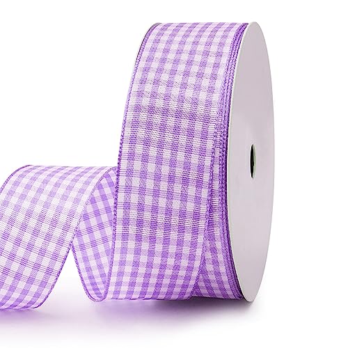 Namzi Violettes Band, 1 Rolle kariertes Seidenband zum Stricken, Häkeln, DIY-Schleifen, Haarschmuck, Urlaubsdekoration, Bastelmaterialien Namzi Violettes Band, 1 Rolle kariertes Seidenband zum Stricken, Häkeln, DIY-Schleifen, Haarschmuck, Urlaubsdekoration, Bastelmaterialien von Namzi