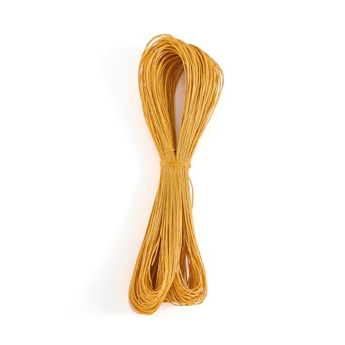 Namzi Wachsschnur für Armbandherstellung, Gewachste Faden Armband Schnur, Gewachste Polyesterschnur Armband Seil für DIY Armbänder, Halskette, Dunkelgelb von Namzi