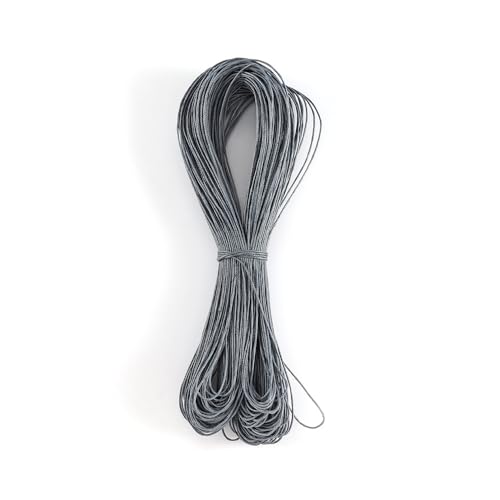Namzi Wachsschnur für Armbandherstellung, Gewachste Faden Armband Schnur, Gewachste Polyesterschnur Armband Seil für DIY Armbänder, Halskette, Dunkelgrau von Namzi